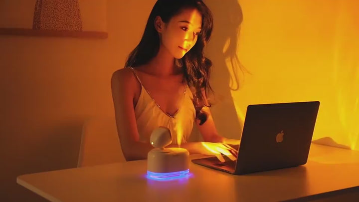 2 In 1 Mini Wireless Sunset Lamp Air Humidifier 30